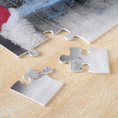 クリスマスのBichon Frise犬 ジグソーパズル (側面)