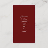 クリスマスのbullmastiffの子犬 名刺 (裏面)