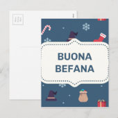 クリスマスのbuona Befana シーズンポストカード (正面/裏面)