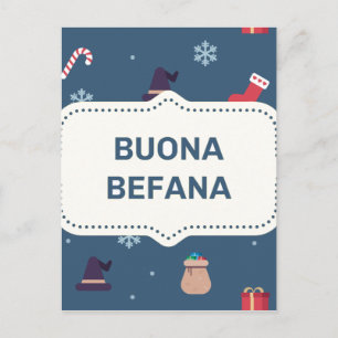 クリスマスのbuona Befana シーズンポストカード