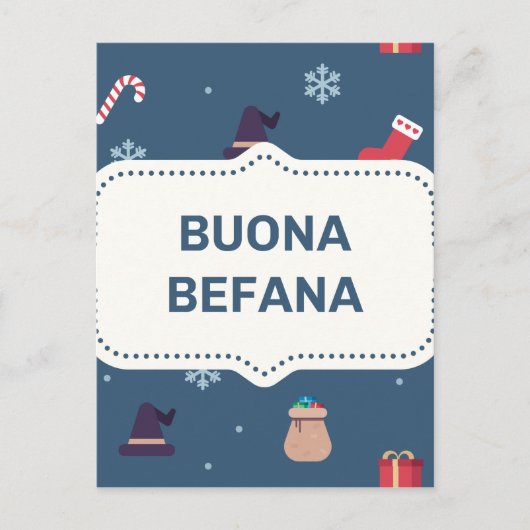 クリスマスのbuona Befana シーズンポストカード (正面)