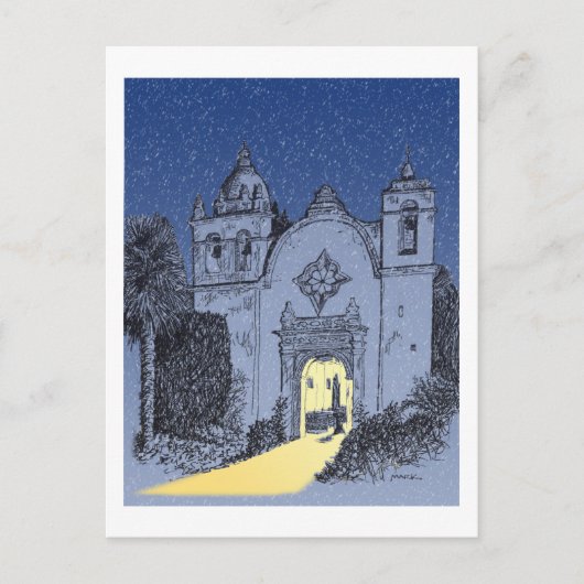 クリスマスのCarmelの代表団 シーズンポストカード (正面)