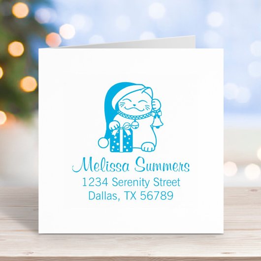 クリスマスのCatアドレス セルフインキングスタンプ