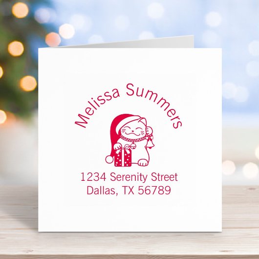 クリスマスのCatアドレス セルフインキングスタンプ