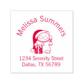 クリスマスのCatアドレス セルフインキングスタンプ (デザイン)