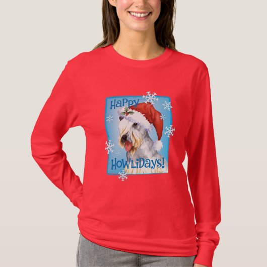 クリスマスのCeskyテリア Tシャツ (正面)