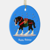 クリスマスのClydesdaleのオーナメント セラミックオーナメント (右)