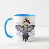 クリスマスのCockatiel マグカップ (左)