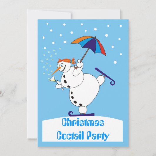 クリスマスのCoctailのパーティの招待状 招待状 (正面)