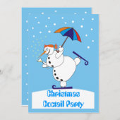 クリスマスのCoctailのパーティの招待状 招待状 (正面/裏面)