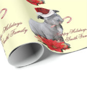 クリスマスのcustomizeableピットブルの包装紙 ラッピングペーパー (ロールコーナー)