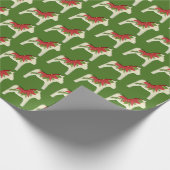 クリスマスのDalaの馬の包装紙 ラッピングペーパー (角)