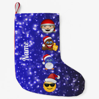 クリスマスのEmojiのフェスティバルのストッキング スモールクリスマスストッキング