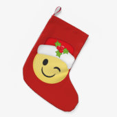 クリスマスのEmojiの休日のストッキングのまばたき スモールクリスマスストッキング (正面 (吊り時))