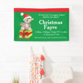 クリスマスのfayreの赤い緑のイベントの旗 横断幕 (インサイチュ)
