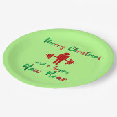 クリスマスのFitmasのフィットネスのおもしろいな体育館のプレート ペーパープレート (アングル)