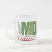 クリスマスのGASTROENTEROLOGIST フロストグラスマグカップ (左)
