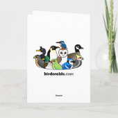 クリスマスのGouldianのフィンチ シーズンカード (裏面)