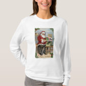 クリスマスのGreetingSantaの絵画 Tシャツ (正面)