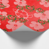 クリスマスのHonuのカメ ラッピングペーパー (角)