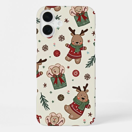 クリスマスのiPhone 16 Plusケース iPhoneケース (裏面)
