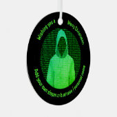 クリスマスのITセキュリティ – 安全なプロモーションを実現 メタルオーナメント (正面右)