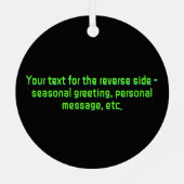 クリスマスのITセキュリティ – 安全なプロモーションを実現 メタルオーナメント (裏面)