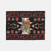 クリスマスのKrampusの南西デザイン フリースブランケット (正面(横))