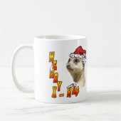 クリスマスのMeerkatのコーヒー・マグ コーヒーマグカップ (左)