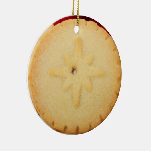クリスマスのMincemeatパイ1味方されたオーナメント セラミックオーナメント (右)
