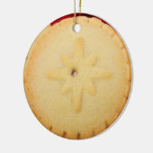 クリスマスのMincemeatパイ1味方されたオーナメント セラミックオーナメント (左)