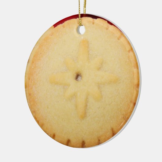 クリスマスのMincemeatパイ1味方されたオーナメント セラミックオーナメント (左)