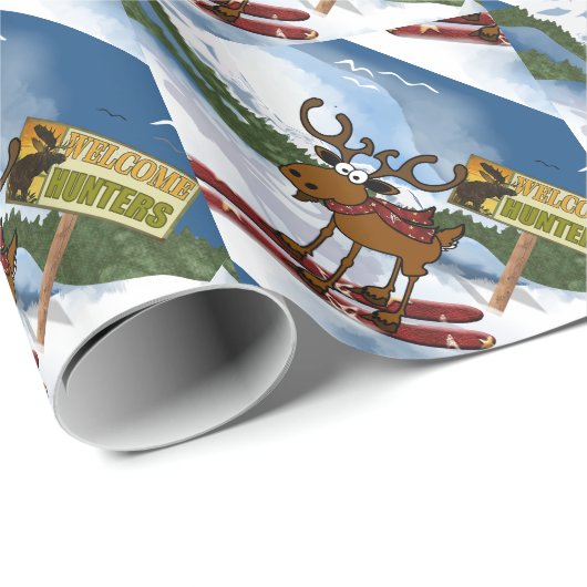 クリスマスのMooseskiのギフト用包装紙 ラッピングペーパー (ロールコーナー)