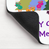 クリスマスのmousepad: サンタおよび彼のトナカイ マウスパッド (コーナー)