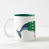 クリスマスのNarwhalのマグ ツートーンマグカップ (左)