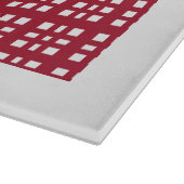 クリスマスのNoelのヒイラギの格子縞のストライプのレトロ カッティングボード (角)