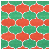 クリスマスのOgee赤いおよび緑の幾何学的なパターン ファブリック (クローズアップ)