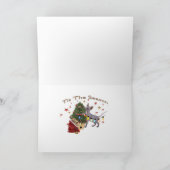 クリスマスのOrnamantsカードが付いているSphynxの子ネコの演劇 シーズンカード (内部)