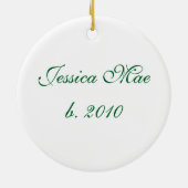 クリスマスのPalominoの馬及びヒイラギの円形のオーナメント セラミックオーナメント (裏面)