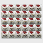 クリスマスのpekingese包装紙 ラッピングペーパー (フラット)