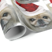 クリスマスのpekingese包装紙 ラッピングペーパー (ロールコーナー)