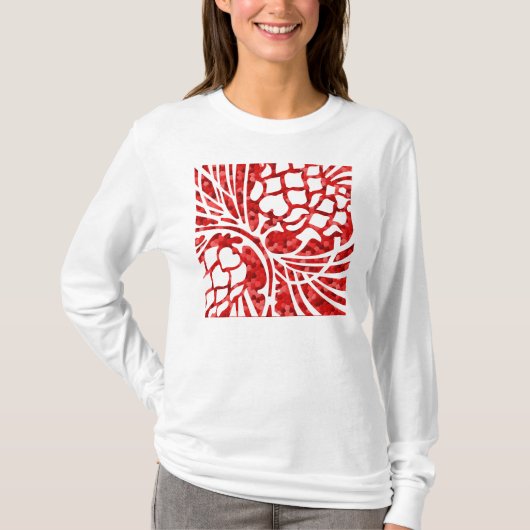 クリスマスのPineconesの芸術のグラフィック Tシャツ (正面)