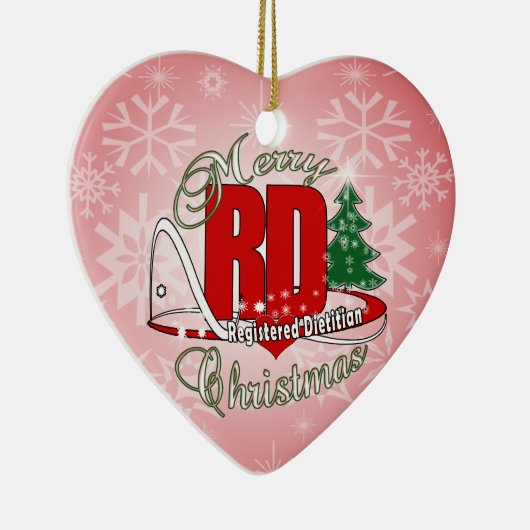 クリスマスのRDによって登録されている栄養士 セラミックオーナメント (右)