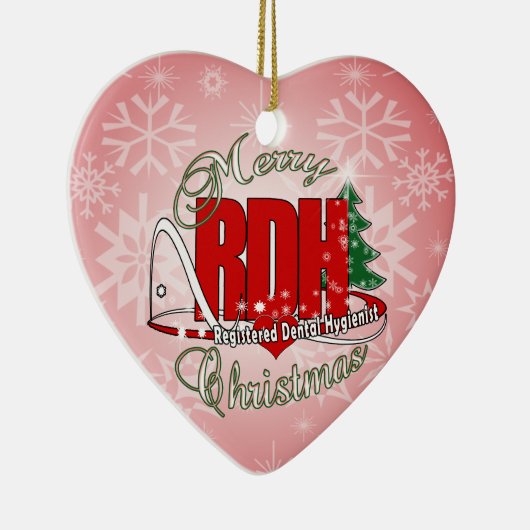 クリスマスのRDHによって登録されている歯科衛生士 セラミックオーナメント (右)