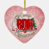 クリスマスのRDHによって登録されている歯科衛生士 セラミックオーナメント (正面)