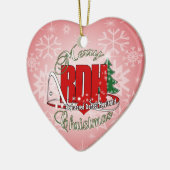クリスマスのRDHによって登録されている歯科衛生士 セラミックオーナメント (左)