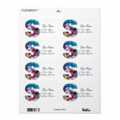 クリスマスのS字インスパイア書き ラベル (フルシート)