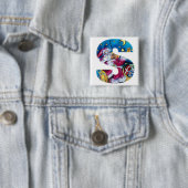 クリスマスのS字インスパイア書き 缶バッジ (インサイチュ)