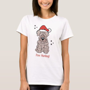 クリスマスのSharpei犬 Tシャツ