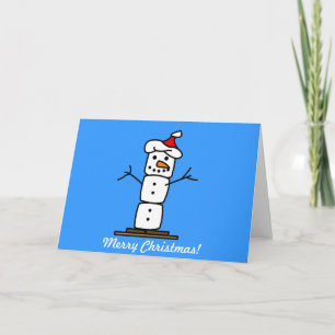 クリスマスのSmoresの雪だるま シーズンカード